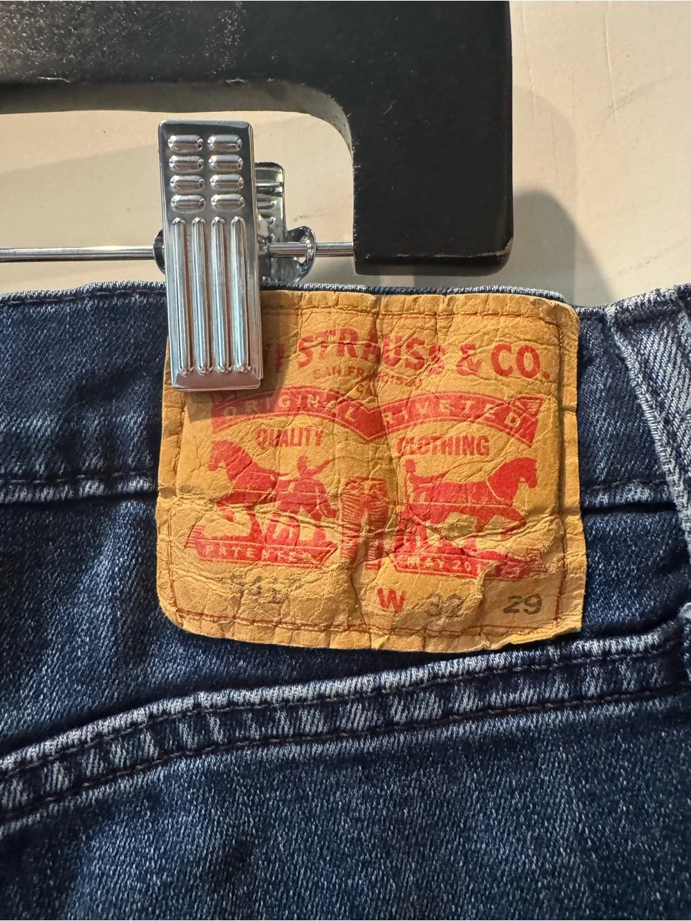 2 pair 541 Levi's Slim Straight Dark Blue Washed Jeans